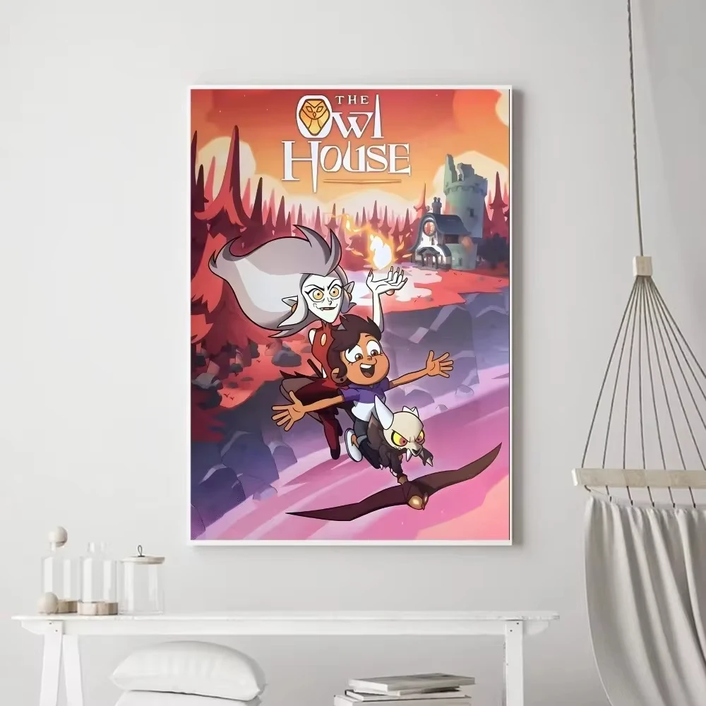Cartoon The O-Owl House Poster Vintage Poster Prints Art Home Canvas Painting Bathroom Kitchen Bar Accessories Wall Sticker