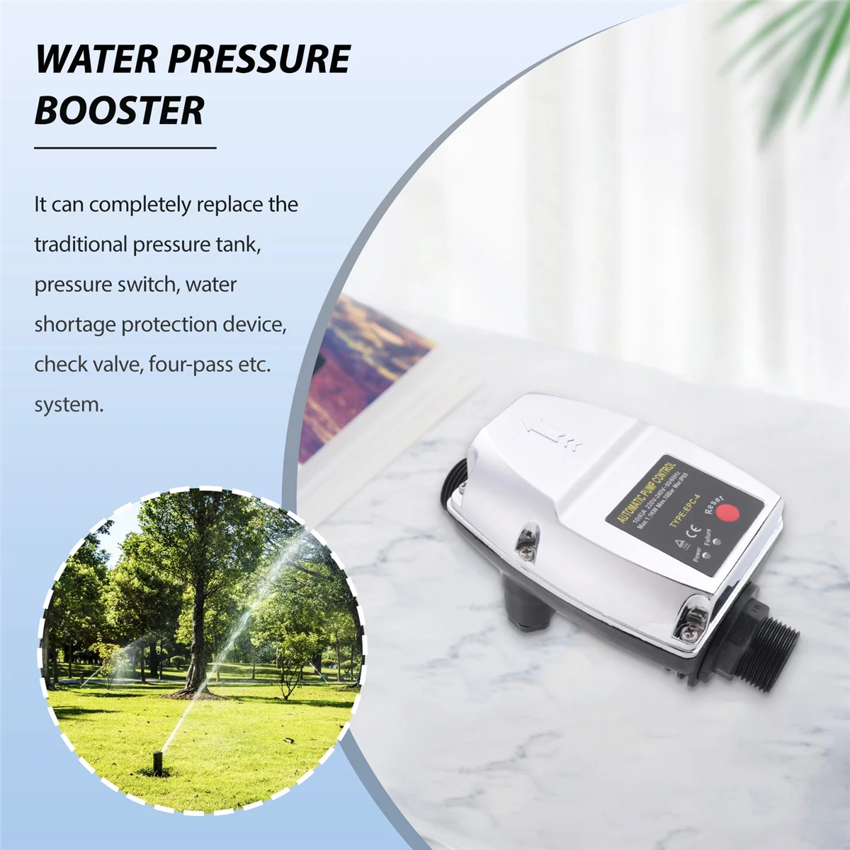 

A08I Water Pressure Booster Starting Controller Adjustable 1 Inch Pipe Automatic Pump Control on Off Mass Flow Switch 220V