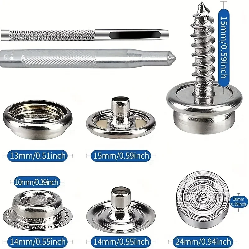 270/240 sztuk ze stali nierdze – Snap Fastener Set recenzja i cena