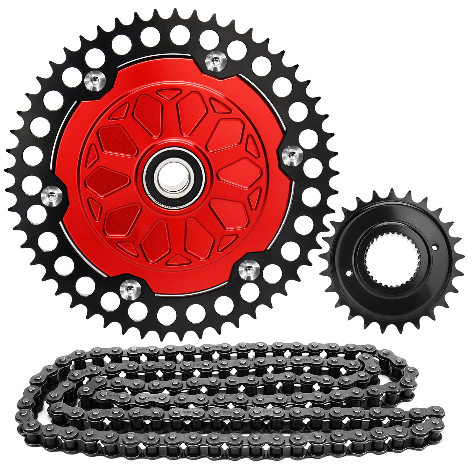 2009-Up جولة حزام محرك إلى سلسلة محرك ضرس نقل عدة تحويل ل هارلي التوأم كام M8 شارع إلكترا الطريق الإنزلاق #1