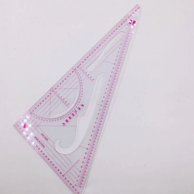 1:3/1:4/1:5 Clothing Drawing Plate Making Ruler Tailor Sewing Patchwork Tool Triangle Ruler for Measuring Cloth Sewing Tool