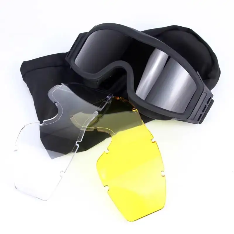 Track TRACK Tactical Goggles, Special Forces Special Operations Goggles, 3 Lenses