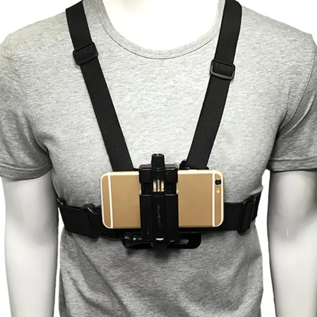 

Adjustable Phone Clip Holder Mobile Phone Stand Outdoor Sport Chest Mount Harness Strap Holder for for Xiaomi for Huawei