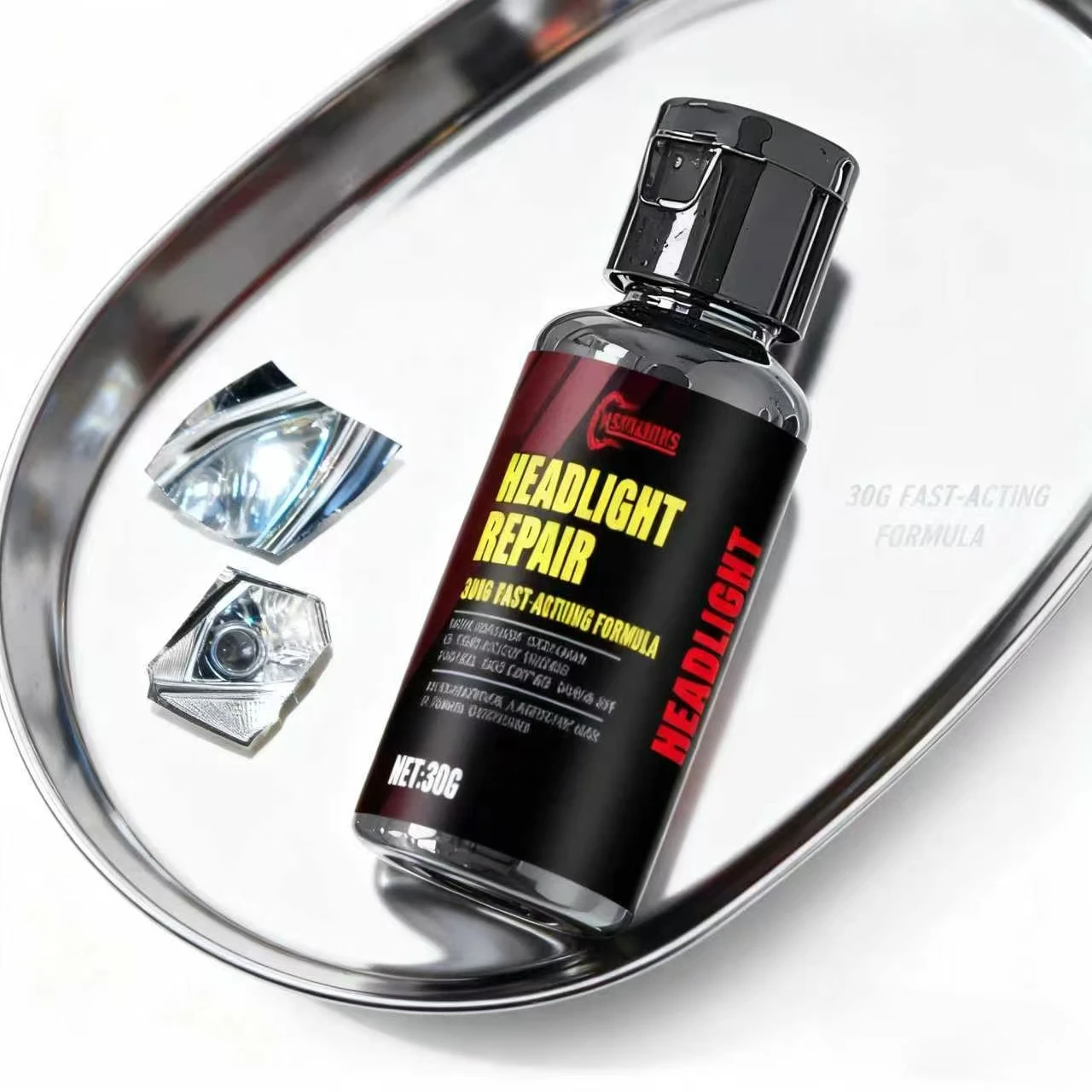 30G Headlight Repair Spray - Long-Lasting Luster, Removes Oxidation/Scratches, Easy to Apply & Carry, Restores Bright Clear Head