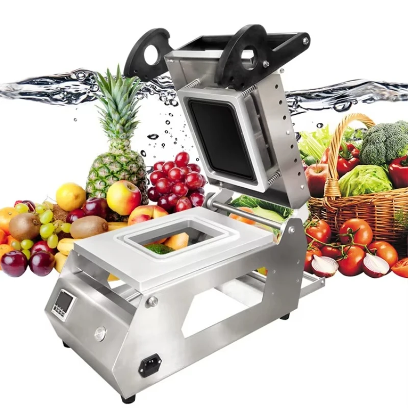 Tray Heat Sealer pp Film Ans Plastic Meat Aluminum Tray Sealer Packaging Machine