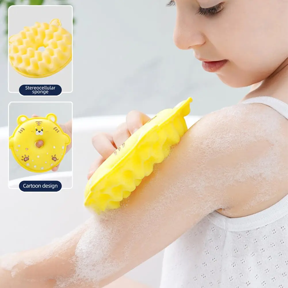 كرة استحمام للأطفال بنمط حيوان لطيف، ممتصة للماء، إسفنجة معلقة، لعبة حمام ناعمة للأطفال الرضع، هدية للحمام #2