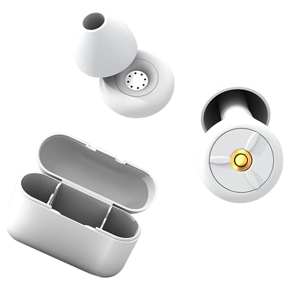 Silicone Ear Protection Earplugs Waterproof Soft Diving Ear Plugs Washable with Earplug Caps & Case for Swimming Showering