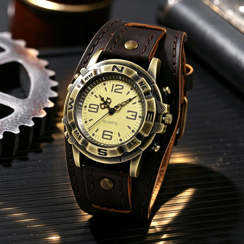 1 PC Niche Design Handsome Men's Quartz Watch with Multiple Styles and Colors To Choose From, Box Not Included