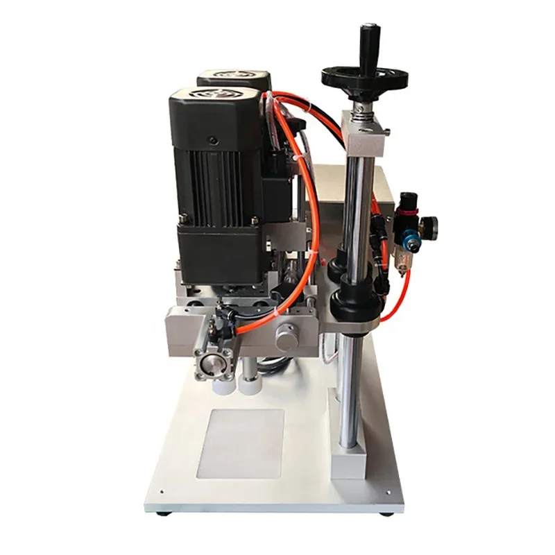 Good Quality  Auto Desktop Pneumatic s Water Spray Capping Bottle Cover Closing Machine