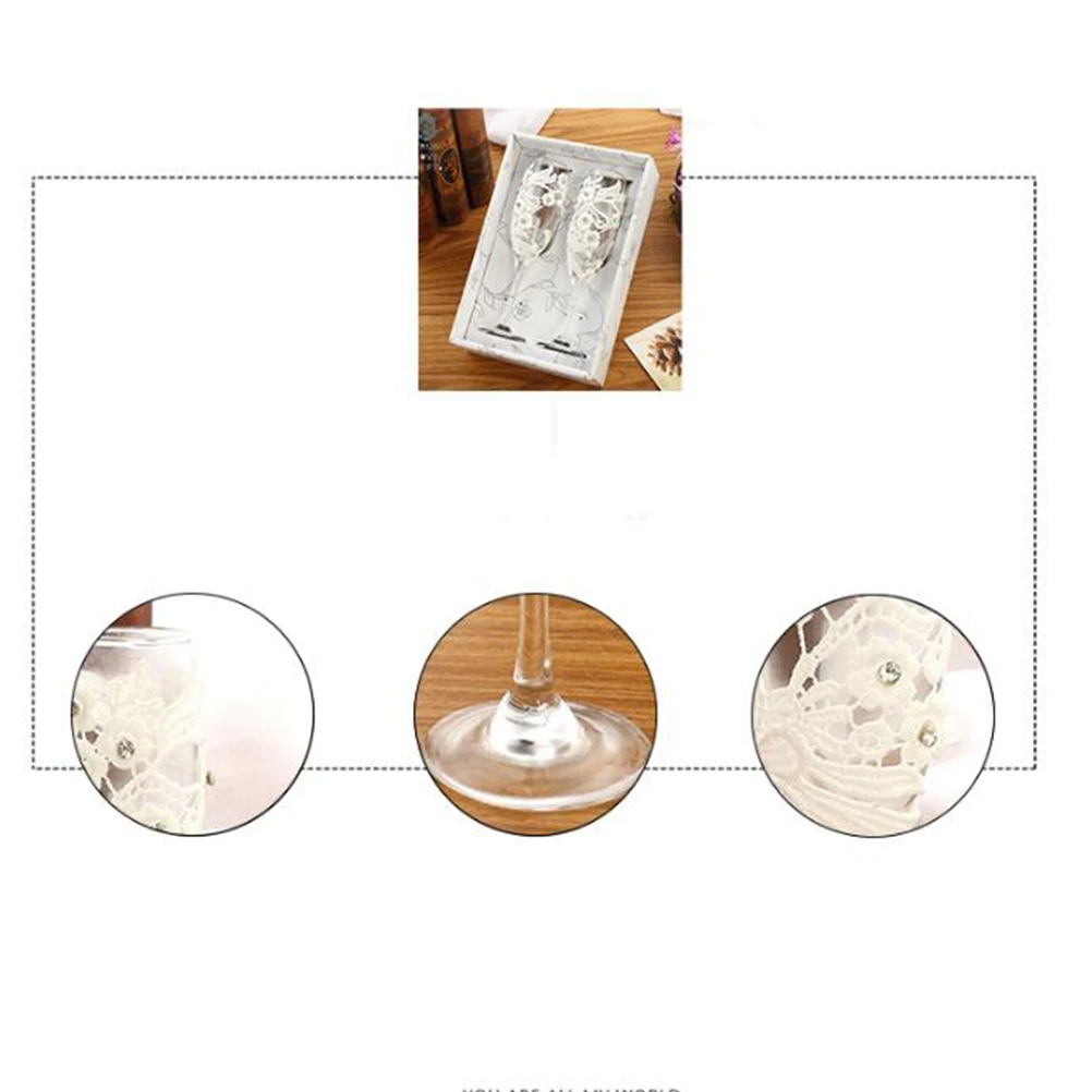 

Glass Set Premium Material Flower Design Goblet Wedding Party Stemware Home Decoration Gift
