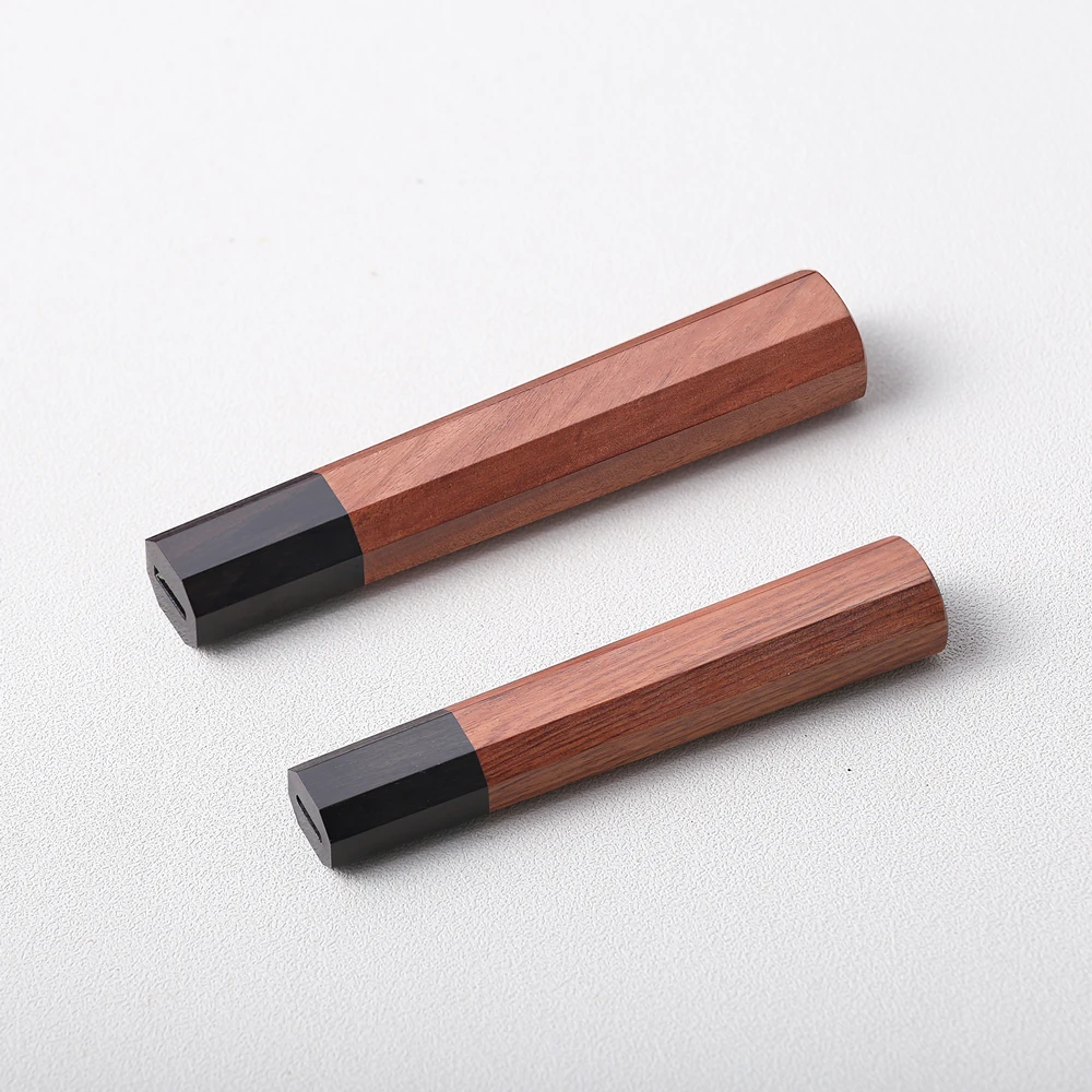 Handgefertigtes Kochmesser mit Achteckgriff DIY Japanische Küchenmesser aus Ebenholz & Rosenholz Natürliche Holzherstellungsdetails Zubehör