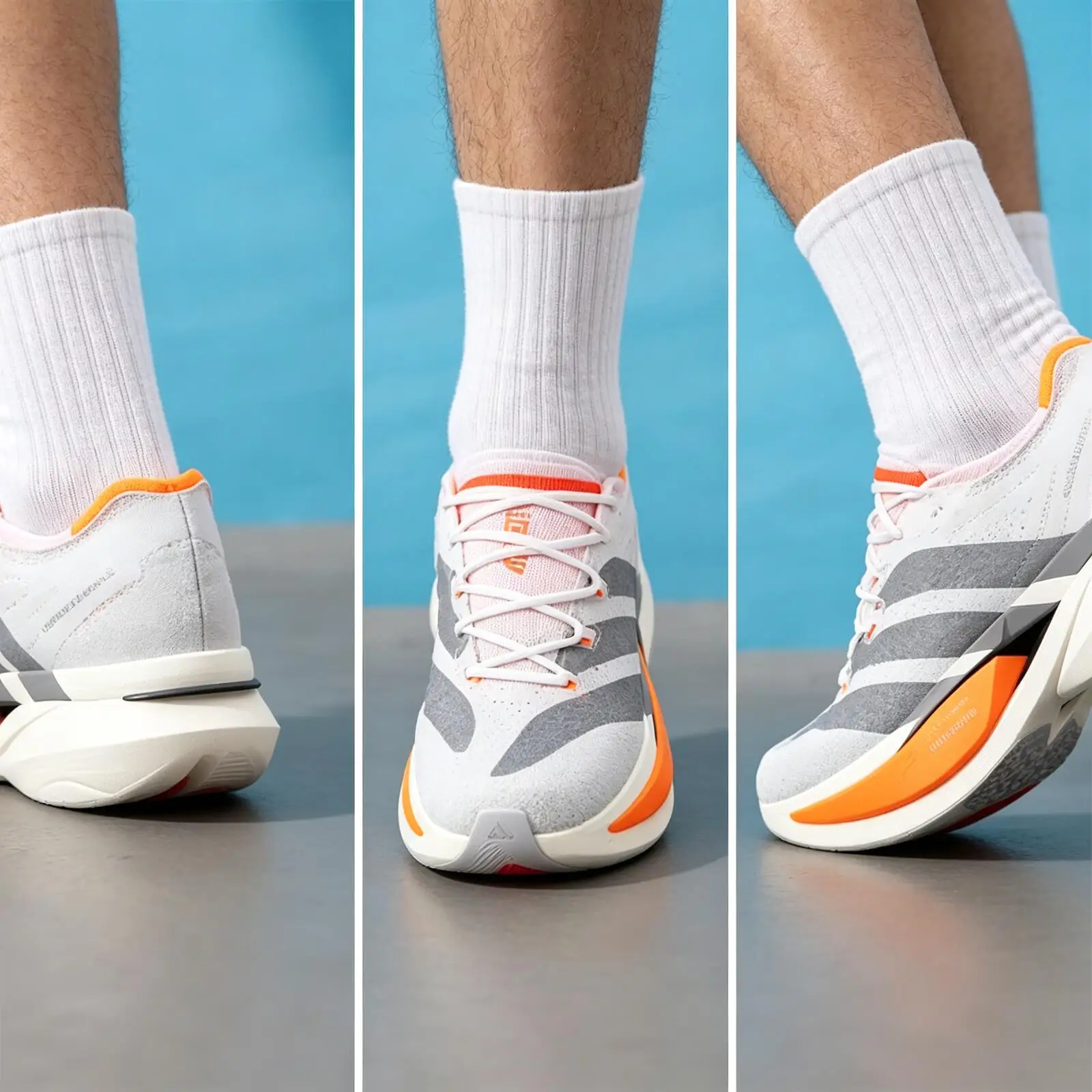 ADIDAS Popular Adizero White Orange Lightstrike Pro Racing Mesh Marathon Zapatillas de deporte para hombre y mujer JP9192