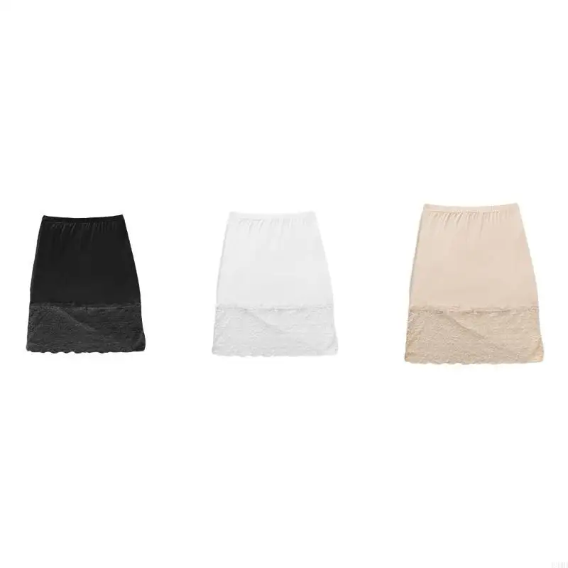 

Stylish Lace Half Slip for Women Comfortable and Breathable Lace Trim Design F3MD