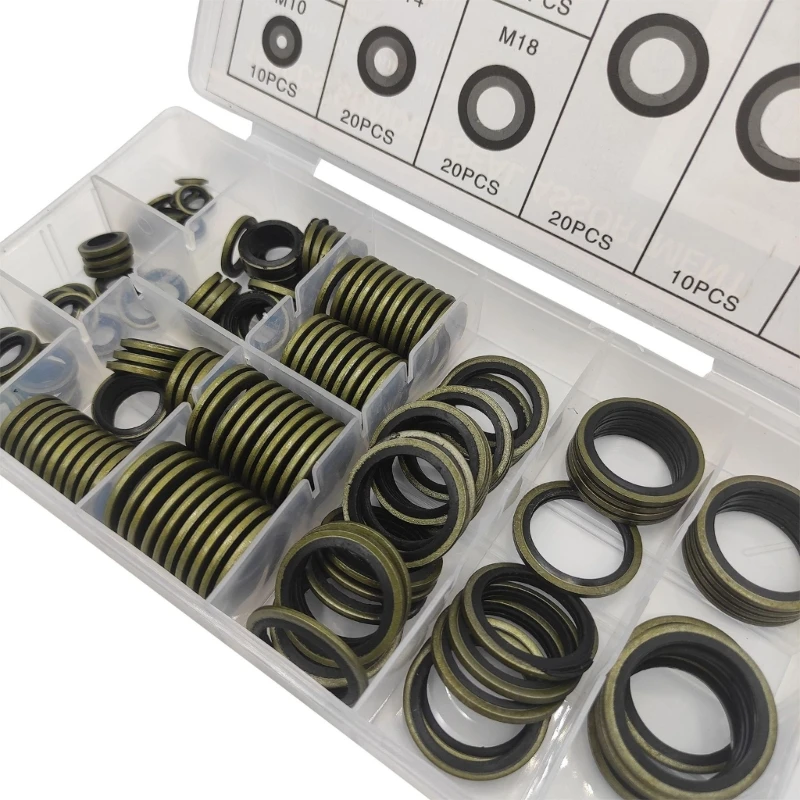 multifunction 150pcs Sealing Washer set Rubber Gaskets with Box Comprehensive Rubber Gasket Set Upgrades for Multiple use