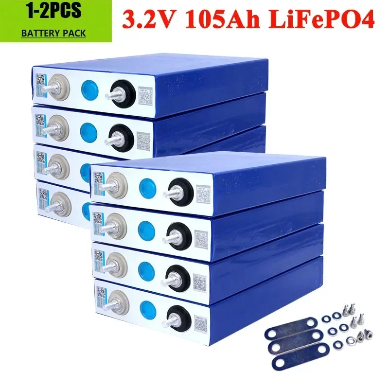 High-Quality 105AH Lithium Iron Phosphate Battery 3.2V LiFePo4 Battery DIY 12V 24V 48V  for Rechargeable RV Camper and Golf Cart