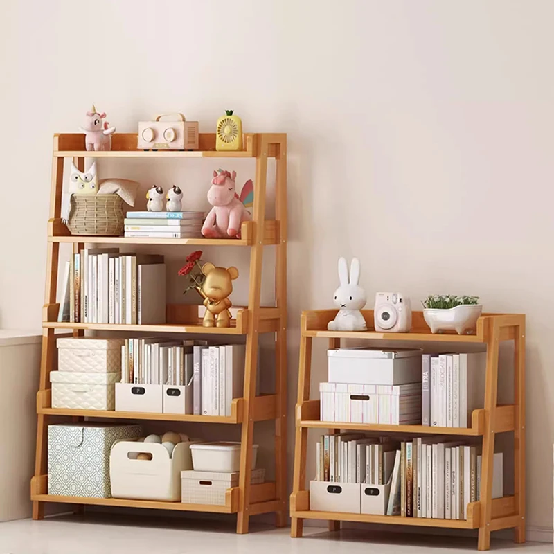 

Wooden Design Bookshelf Holder Stand Indoor Minimalist Organizer Corner Shelf Display Repisas Flotante Furniture Living Room