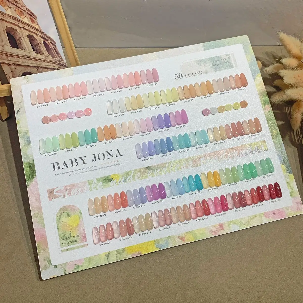 Eleanos 50 Colors 15 ML Summer's Nail Gel Set For Nail Salon Ultraviolet Gel Eco-friendly Vegetable Gel Polish UV Nail Art Kit