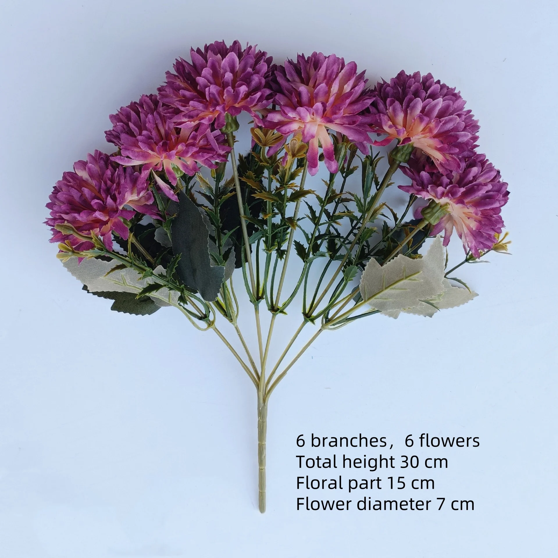Artificial Chrysanthemum 6 Head Ball Flower Gifts Home Kitchen Wedding Table Decorations Fast Delivery