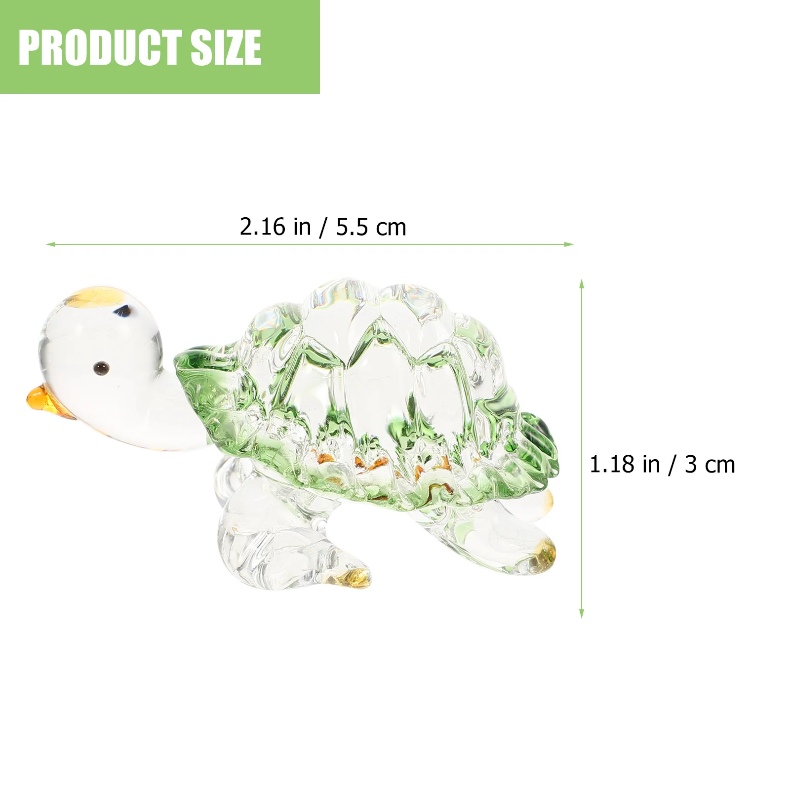 

Glass Artwork Home Decor Turtle Room Desk Ornament Small Sculpture Coffee Table