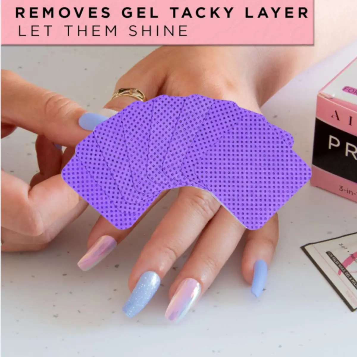 Non-lint Nail Wipe Gel Nail Polish Remover Pad Absorbent Cotton Pad Suitable for Nail Preparation&Care Processes