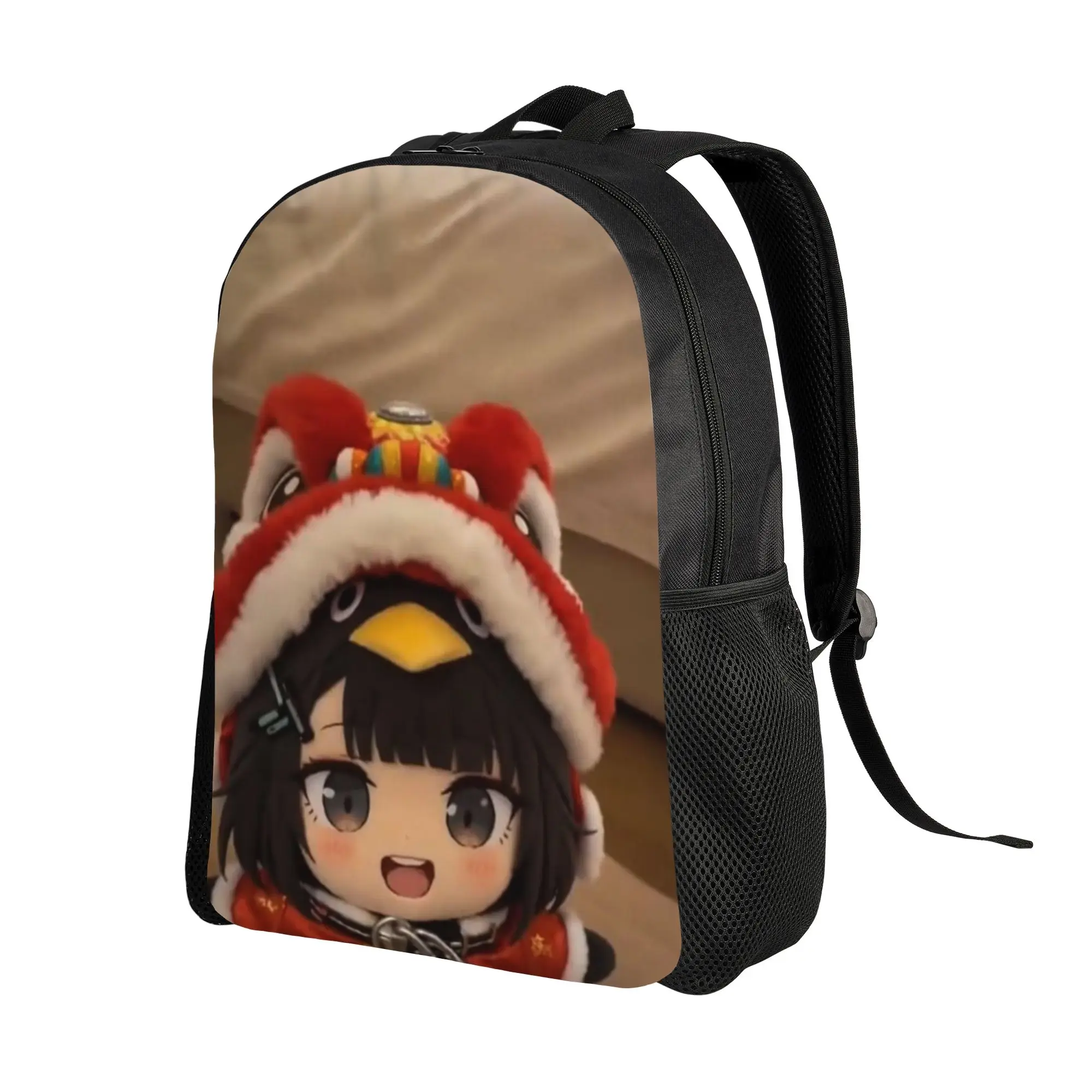 Back to school season Vintage GUGU GAGA Penguin Doll With Lion Dance Hat Storage Bag  Ladies Backpack