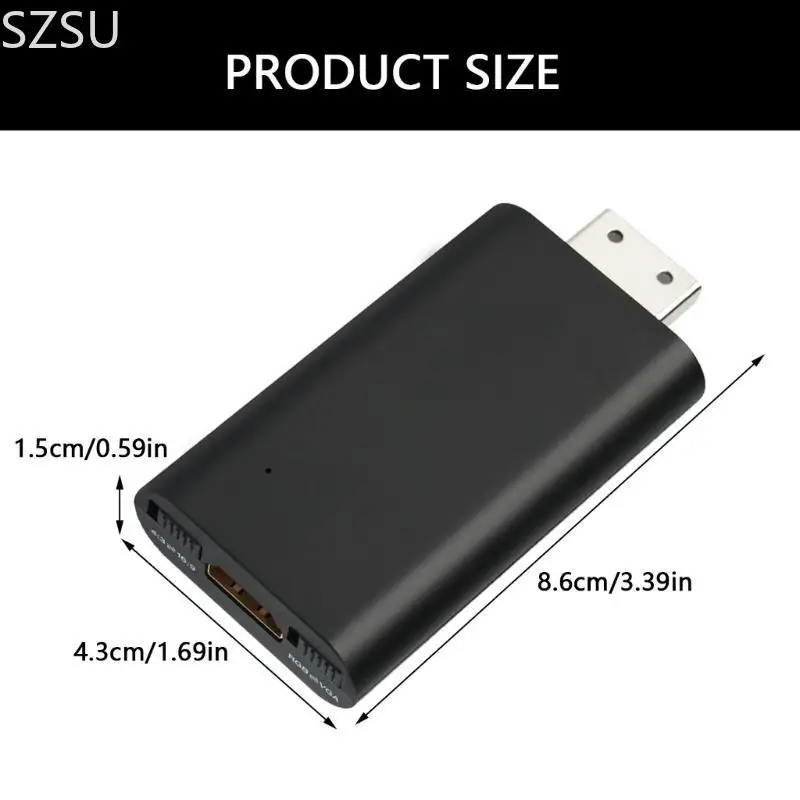 SZSU Gaming Accessories RGBS VGA إلى HDTV Converter 1080P محول ألعاب الفيديو لمحول لعبة وحدة التحكم 16: 9/4: 3 Exchange