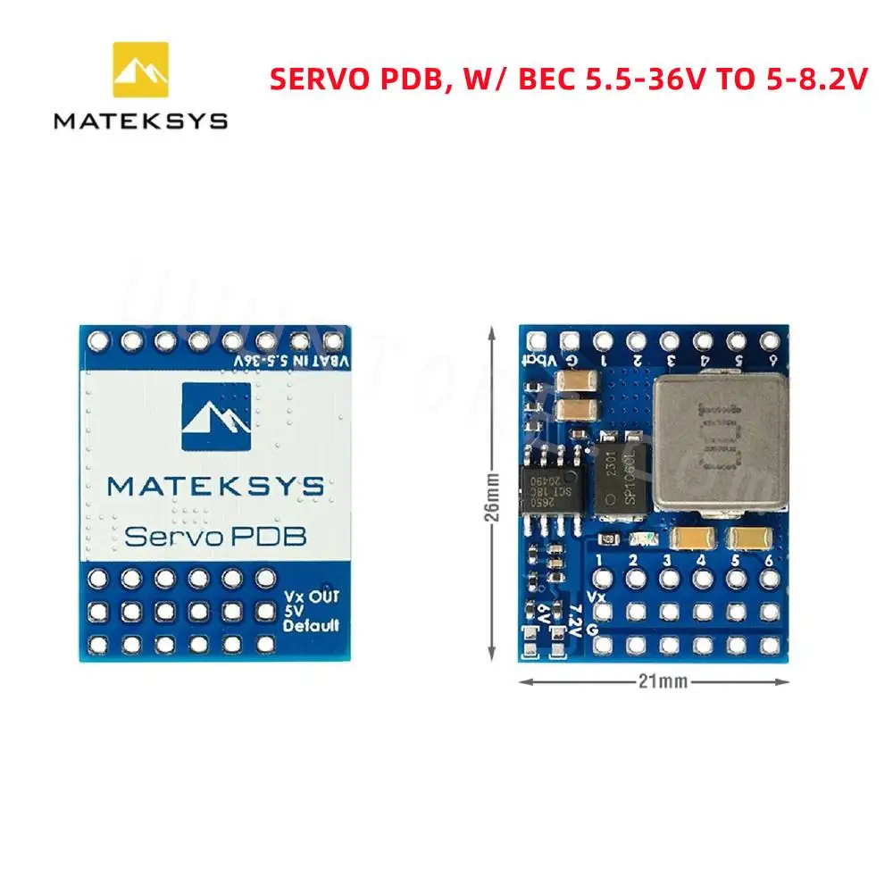 Mateksys MATEK SERVO PDB with BEC 5.5-36V TO 5-8.2V for RC Airplane Fixed-Wing FPV Drone DIY Parts