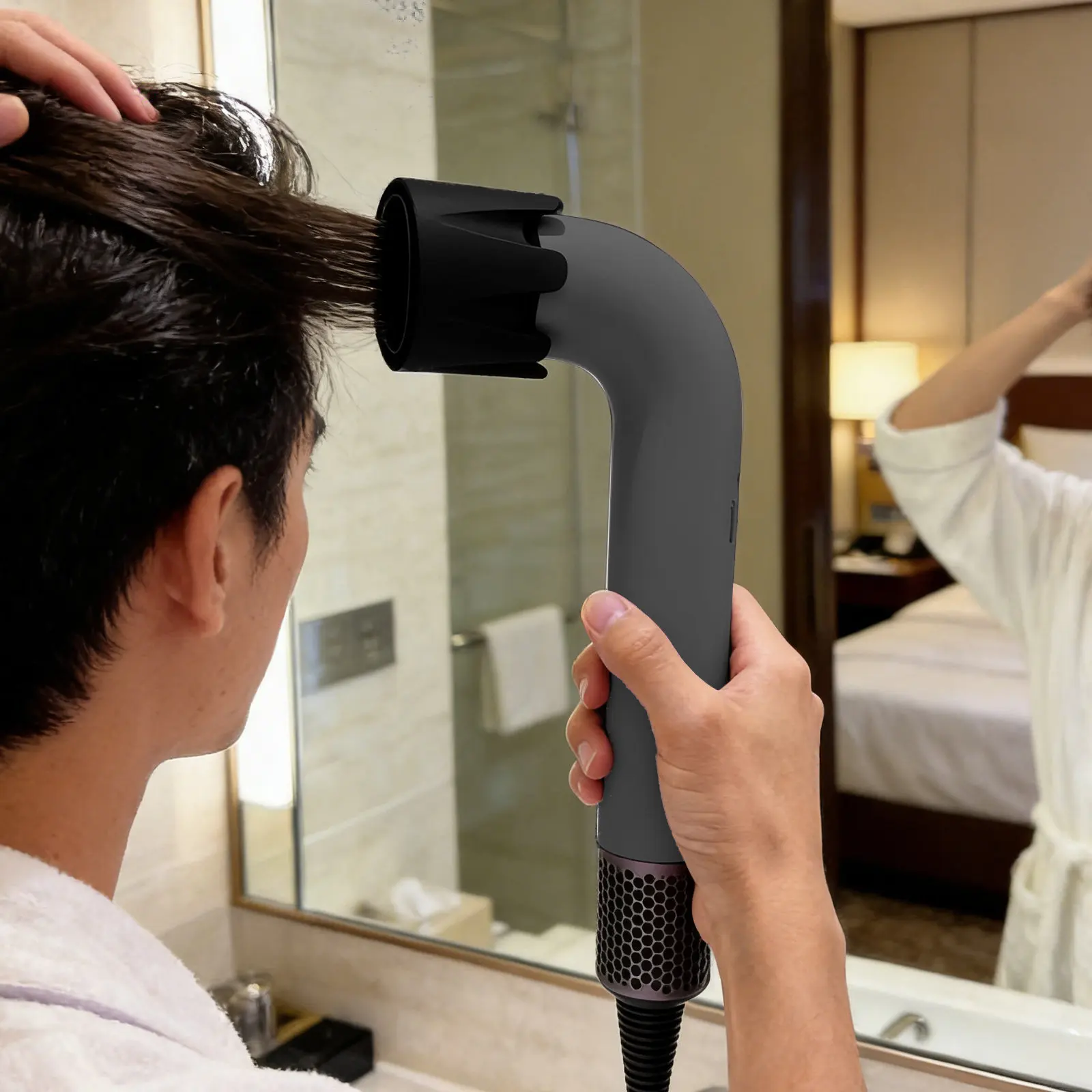 Silicone Hair Dryer Cover Ultra-Thin Compatible for Dyson Hd17 Non-Slip Protective Sleeve Heat Resistant Blow Dryer Guard Grip