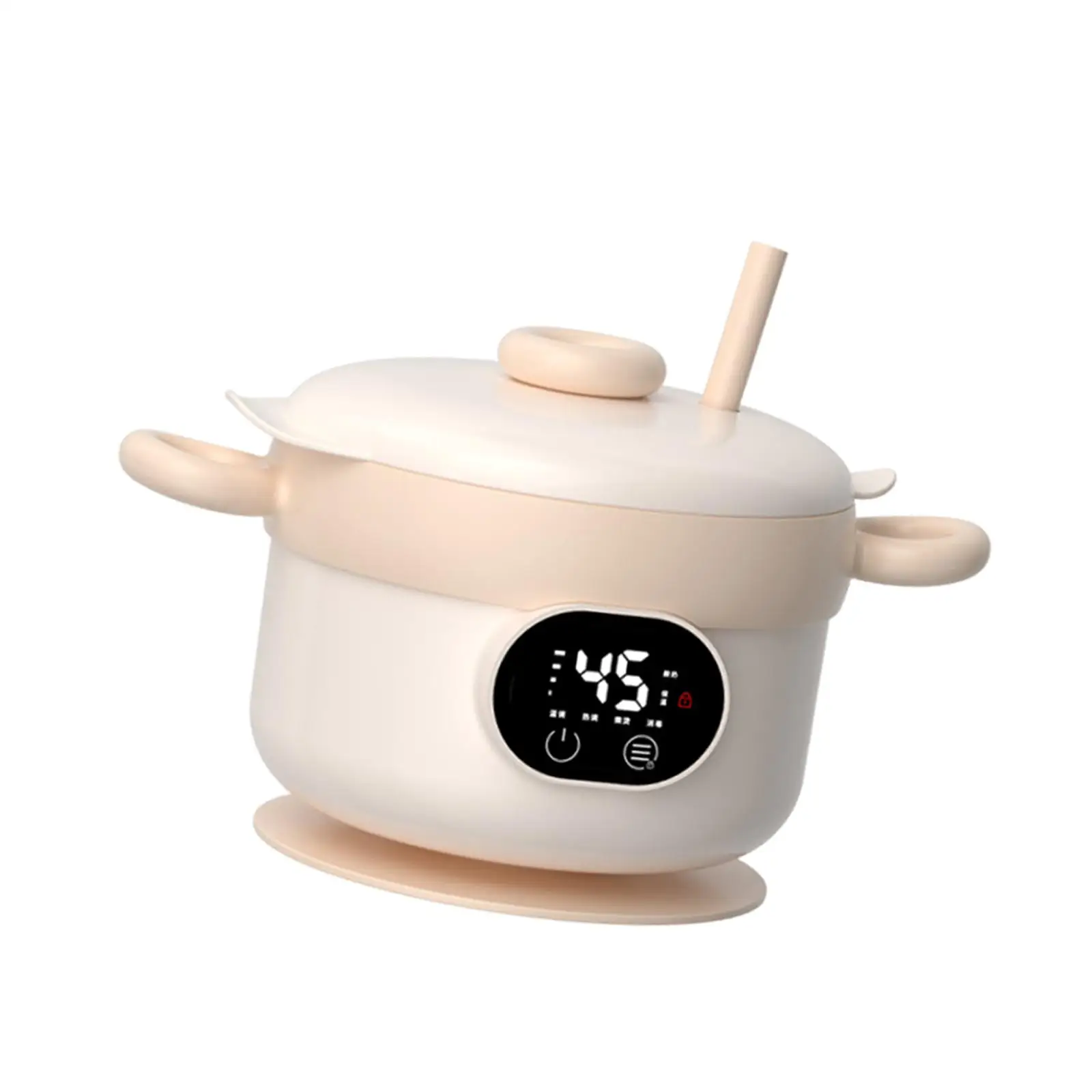 Stainless Steel Smart Suction Bowl Heat Resistant Feeding Bowl Portable Tableware for Children Infants Dining Out