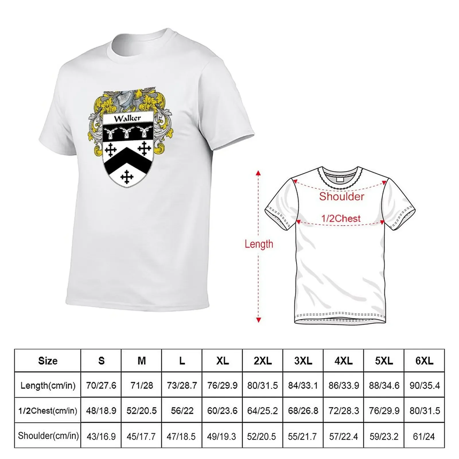 Walker Coat of Arms / Walker Family Crest T-Shirt shirts graphic custom t shirt mens champion t shirts