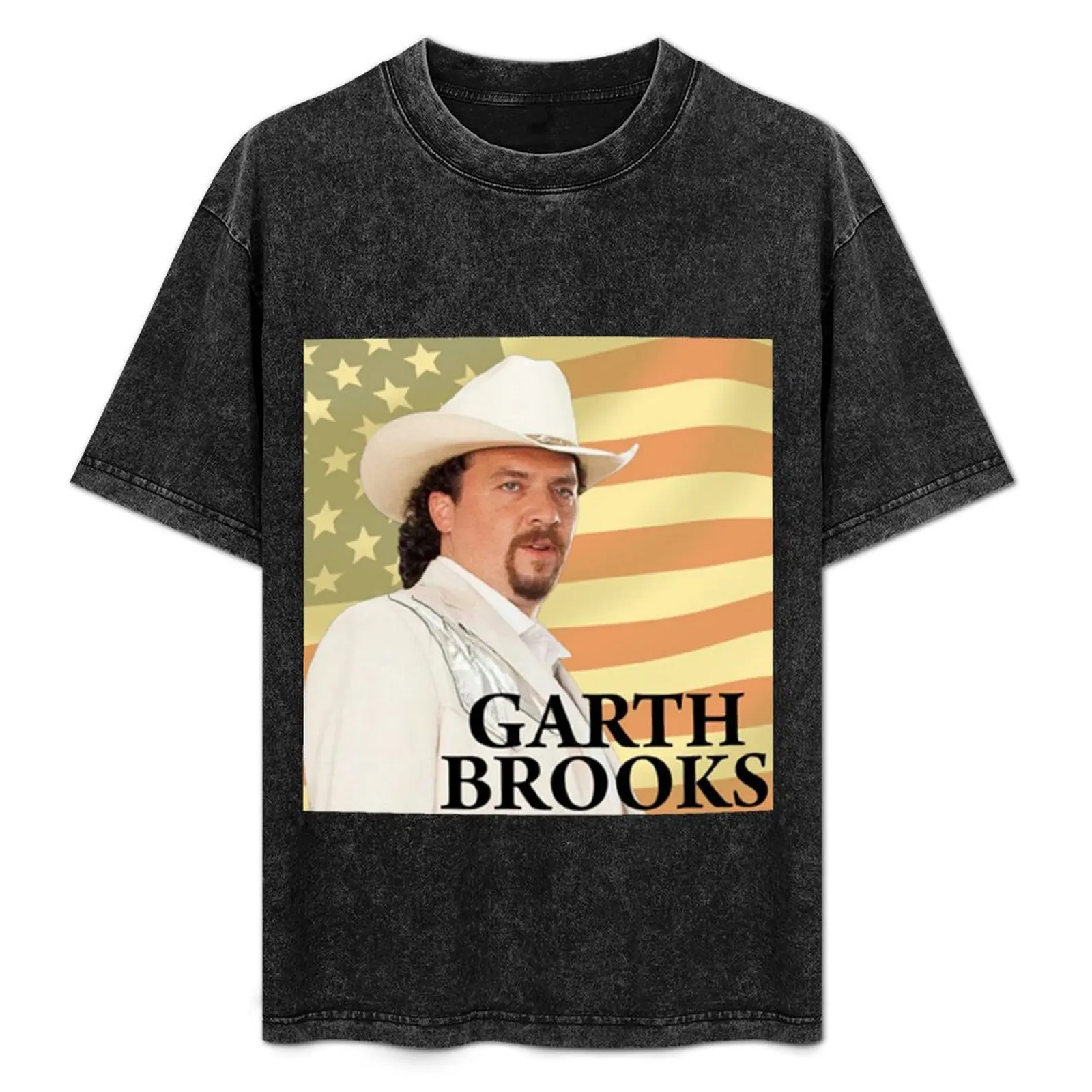 

Футболка с американским флагом Garth Brooks, топ с принтом в винтажном стиле