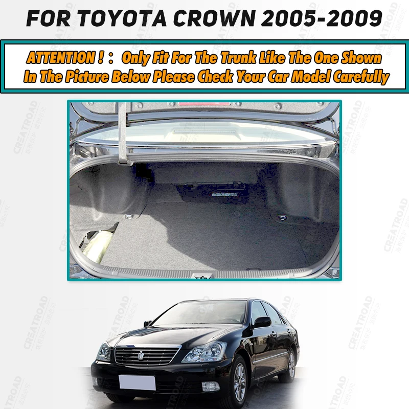 Full Coverage Trunk Mat For Toyota Crown 2005-2018 17 16 15 14 13 12 11 10 09 08 07 Car Cover Pad Interior Protector Accessories