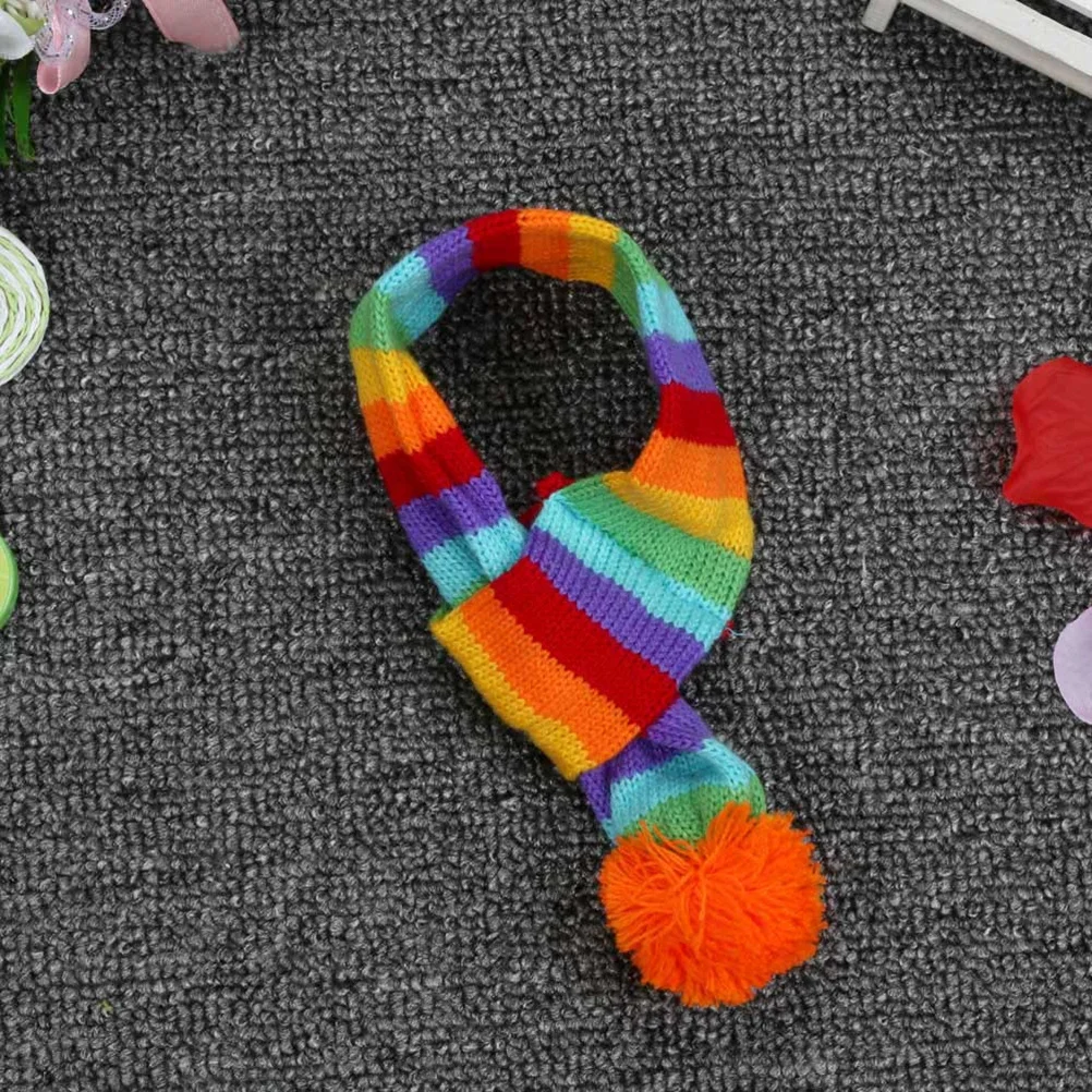 

Dog Warm Costume Knitted Winter Clothing for Small Dogs Christmas Pet Clothes Accessories Scarf Hat Set Holiday Outfit