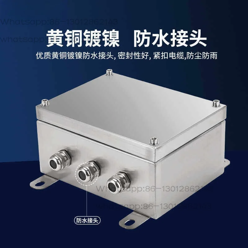 304 stainless steel waterproof box outdoor rainproof terminal box outdoor sealed power distribution control box