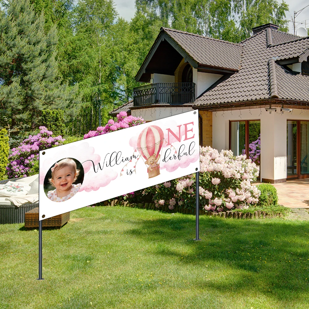 Custom Wedding Birthday Paper Banner Personalized Face Photo Bunting Banner for Bridal Shower Birthday Party Favors Party Banner