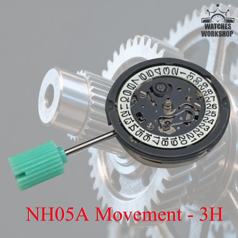NH05 Automatic High  Precision Watch Movement 24 Jewels Date At 3 O'clock Mechanical Replacement Movement