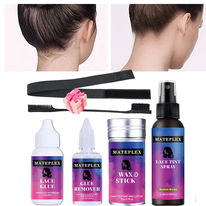 

Lace Tint Spray Quick Dry Lace Wig Glue Waterproof For Closures, Wigs And Closure Front 100Ml + Wax Stick + Glue Remover