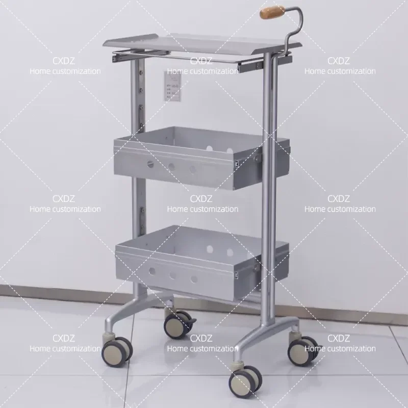 High End Aluminum Alloy Beauty Salon Trolley Hair Cutting Perm Dyeing Tool Cart Bar Car for Hairdresser