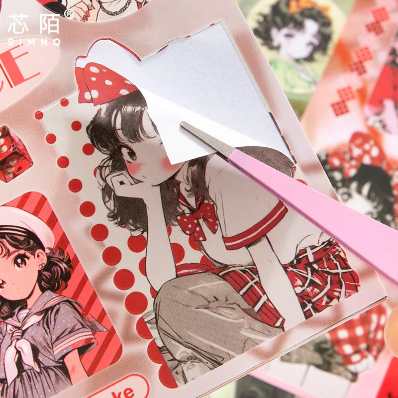 30 ورقة Kawaii شوا مذكرات سلسلة يموت قطع ملصق الكتب DIY بها بنفسك مذكرات سجل القصاصات جراب هاتف جماليات القرطاسية ملصقات #3