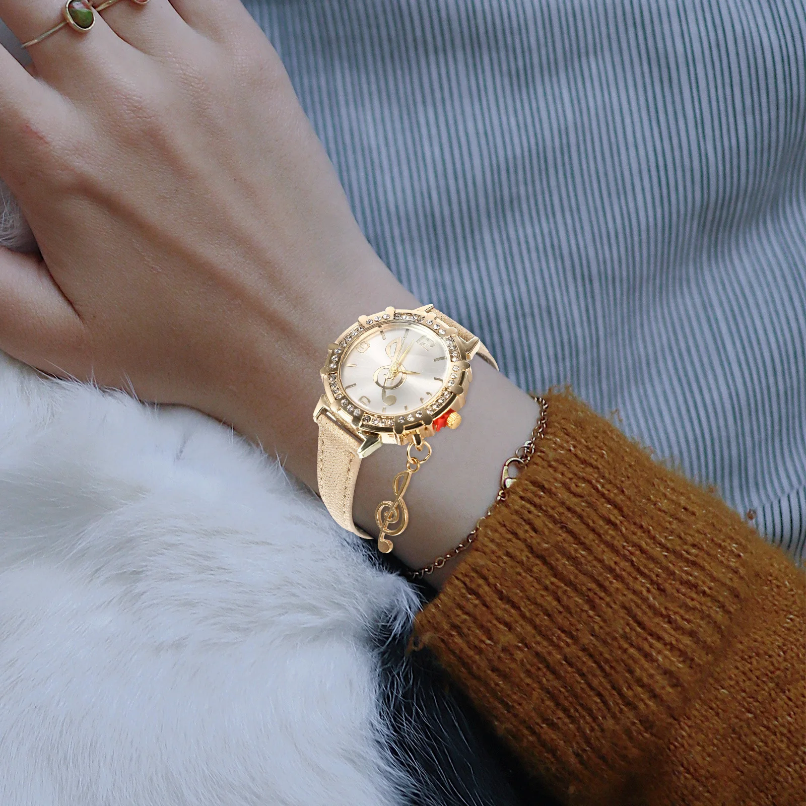 

Wristwatch Metal Adjustable Stylish Simple Design Perfect for School Party Girl Gift Women Wristwatch