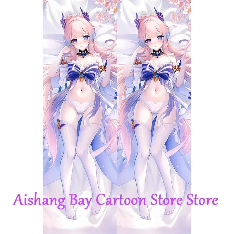 Dakimakura Anime Sangonomiya Kokomi White silk pantyhose Double-sided Print Life-size Body Pillow Cover