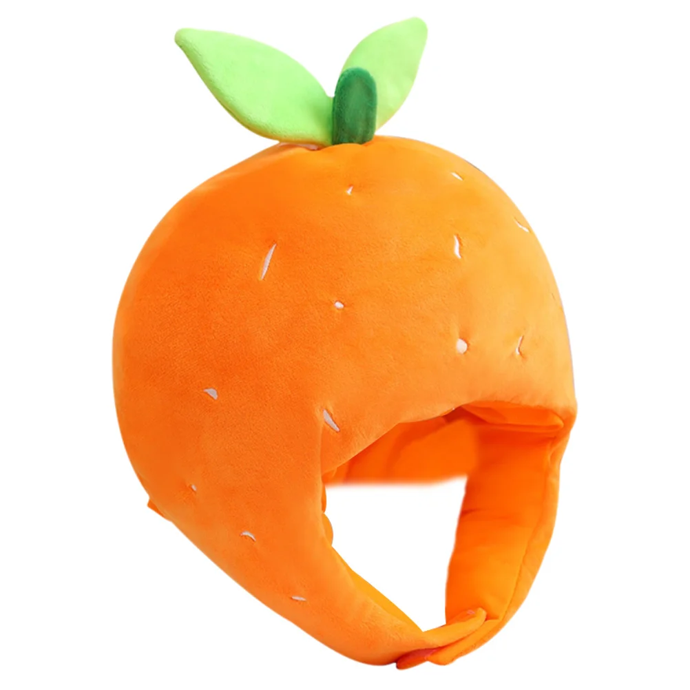 قبعة زي برتقالية مبتكرة، أغطية رأس مزخرفة قابلة لإعادة الاستخدام وقابلة للغسل لحفلات المهرجانات والعروض التصوير الفوتوغرافي اللامعة