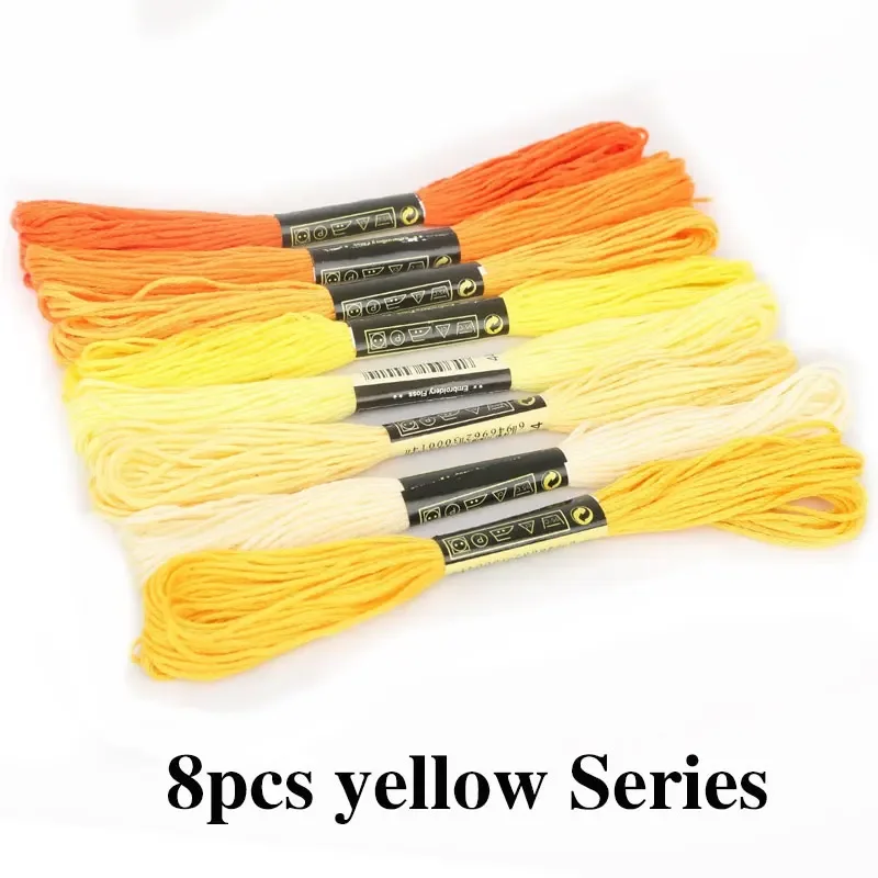 5/8/50/100 Stück Mix Farben Stickgarn Baumwolle Nähen Stränge Regenbogen Baumwolle & Seide Stickgarne für DIY Armbandherstellung