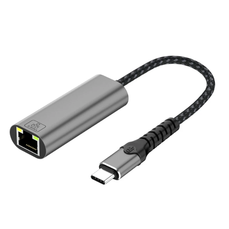 Adaptor Ethernet, USB ke RJ45 1000Mbps Gigabit LAN Adapter untuk Laptop 601F