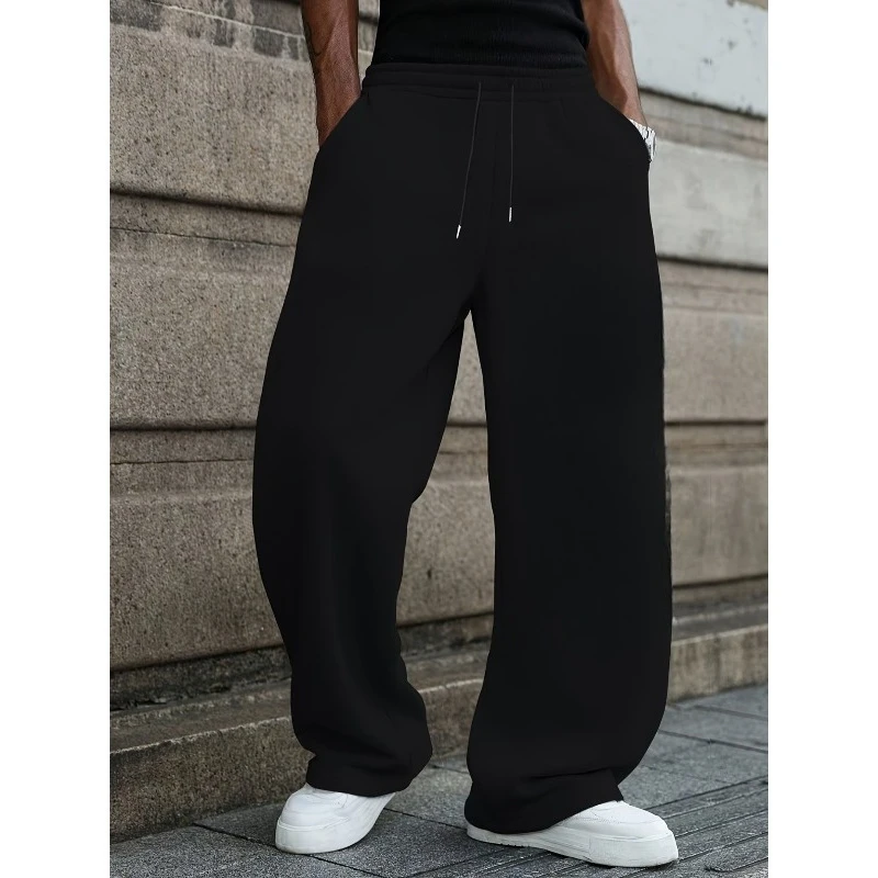 

Мужские однотонные прямые брюки, дышащие повседневные брюки, брюки для фитнеса, всесезонные уличные брюки унисекс для бега на открытом воздухе