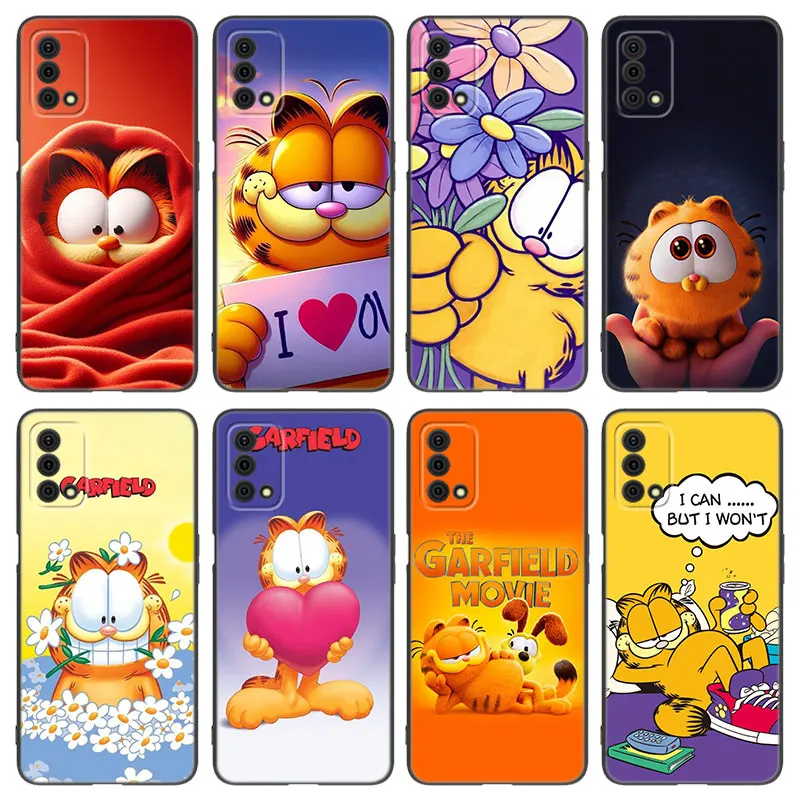 Funny G-Garfield Silicone Phone Case For OPPO Reno 10 11 Pro A55 A57 A58 A72 A74 4G A98 5G A15 A16 A17 A38 A54 A76 A94