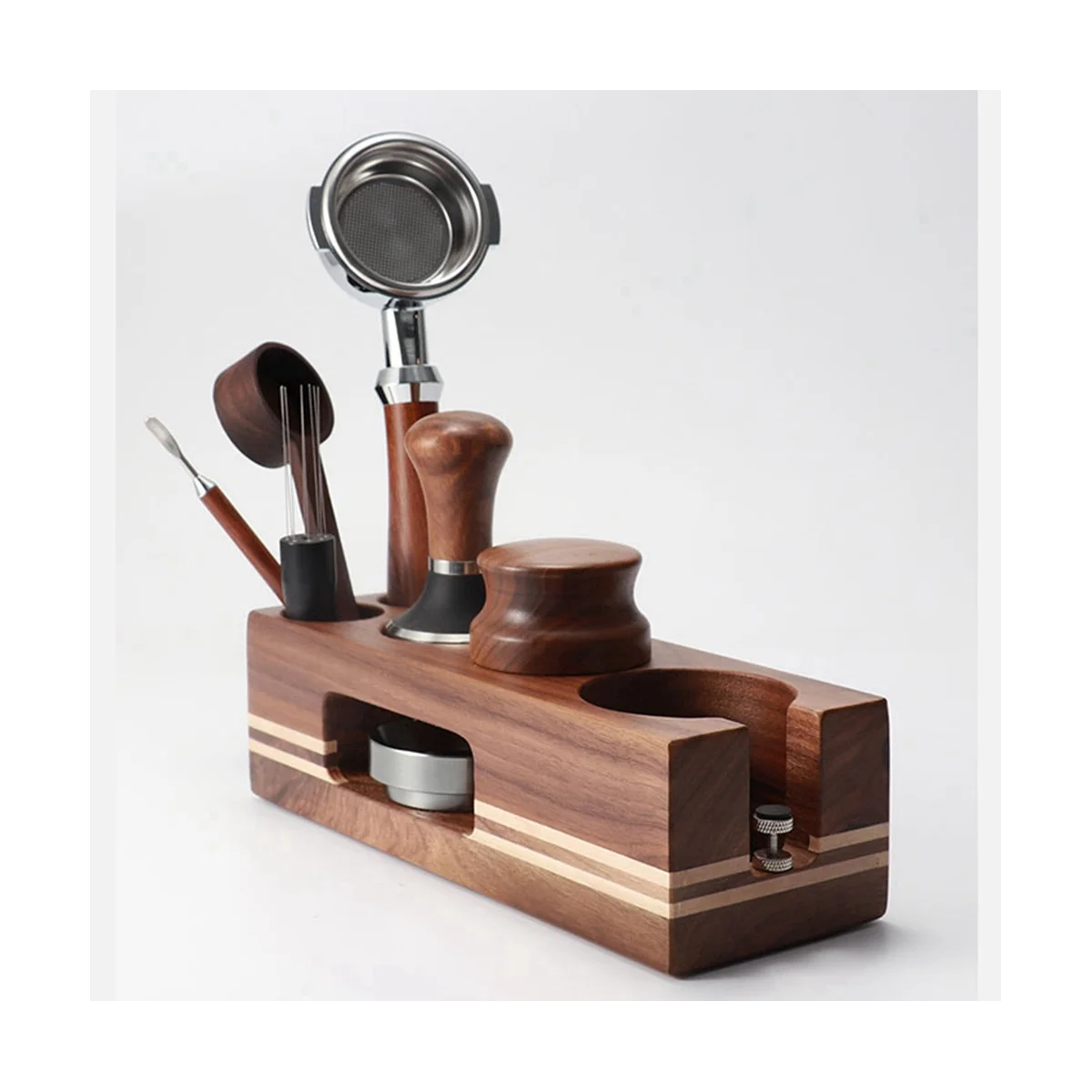 سدادة قهوة حامل الخشب ملء دعم قاعدة اسبريسو العبث حصيرة محطة الوقوف لملحقات القهوة باريستا 54 مللي متر