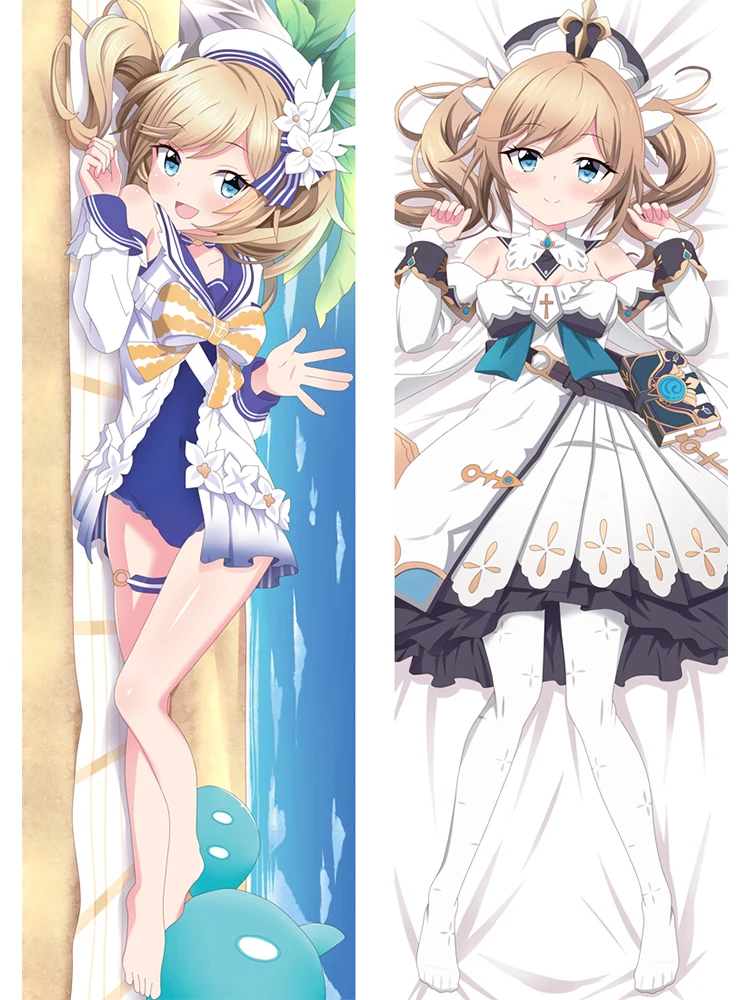 

2WAY/WT Genshin Impact Cute Barbara Dakimakura Cover Costume Pillowcase Hugging Body Cushion Home Bedding Long Pillow Case Okatu