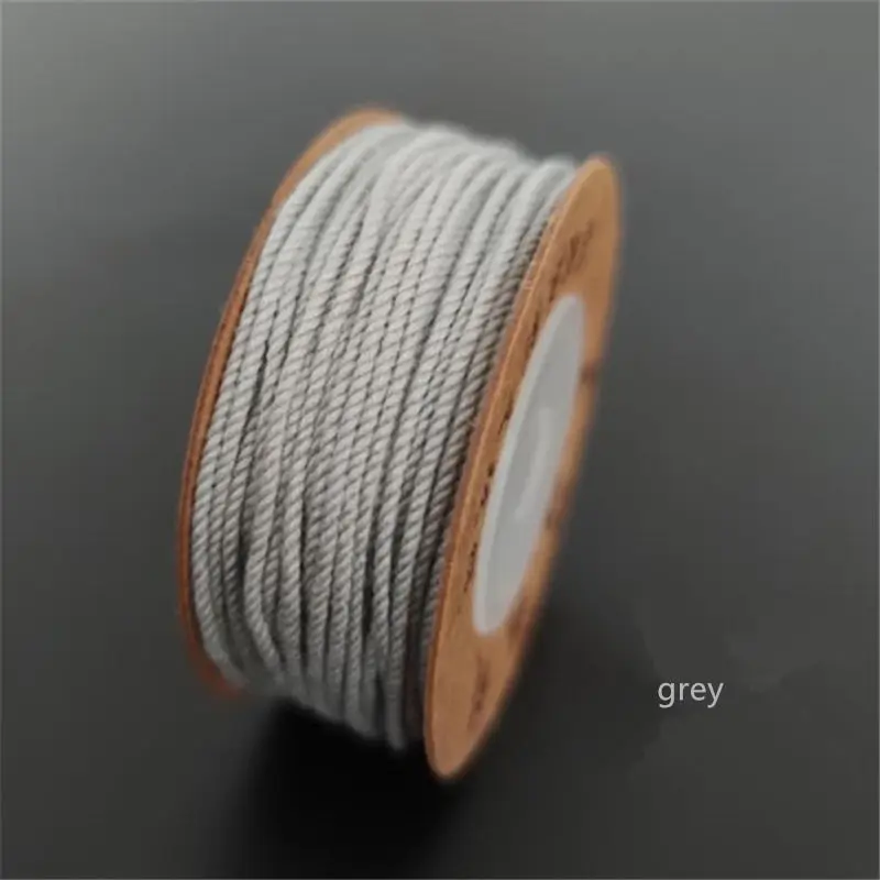 1.2mm Colorful Cotton Cord for Tassel Hand Twisted Threads for Making Bracelets Malas Multi Colors C20-1