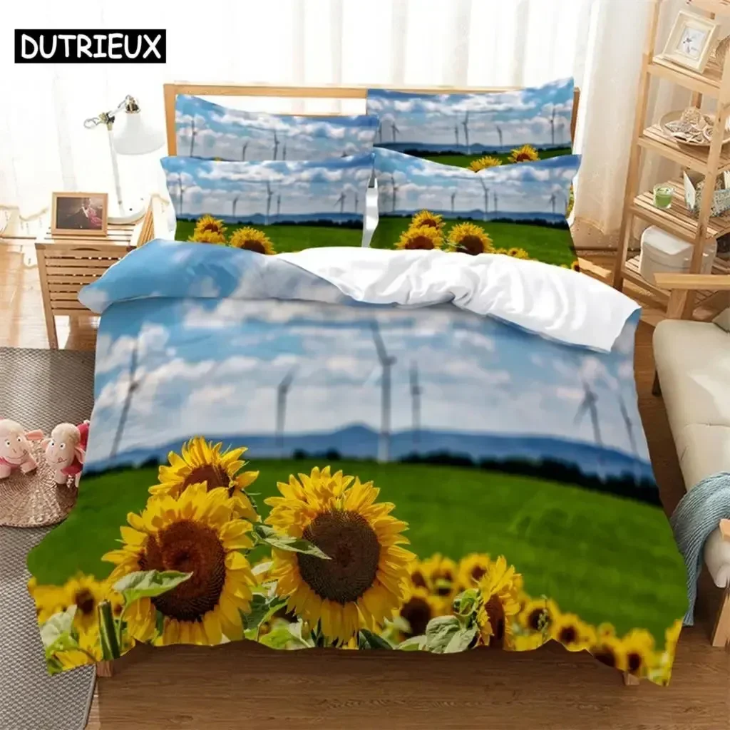 

Sunflowers Bedding Set For Bedroom Soft Modern Bedspreads Comefortable Kids Duvet Cover Quilt Cover And Pillowcase